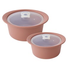 퍼기 이유식 멀티찜기, 800ml + 550ml, 2개, 드라이로즈
