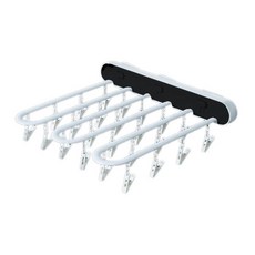 免打孔多功能摺疊晾曬架 ABS PVC材質, 黑色, 1個