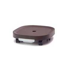 natureahn 可移動方形接水花盆底座, 棕色