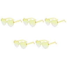 알로데 그라데이션 하트 파티안경, TYPE25그린애플, 5개