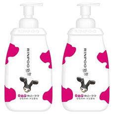 RINPOO 潤波 全脂牛奶嫩白沐浴幕絲, 850ml, 2瓶
