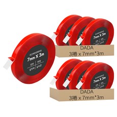 DADA 高黏度無痕防水雙面膠帶 7mm*3m 透明, 6捲