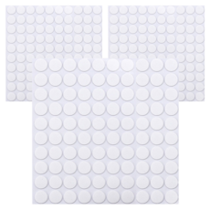KONAME 高強度圓形雙面膠帶 10mm 4W138 100個, 透明, 3個