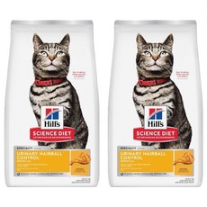 힐스사이언스다이어트 고양이 어덜트 기능성 사료, 유리너리+헤어볼, 1.58kg, 2개