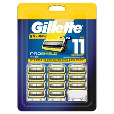 Gillette 吉列 ProShield 鋒隱黃色手動刮鬍刀片, 11入, 1個