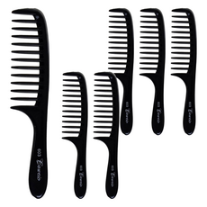 FAWEIO 髮葳鵝 耐熱關刀梳 S-033-3-3, 6支, 黑色