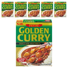 S&B 金牌蔬菜咖哩醬 中辣, 230g, 6個