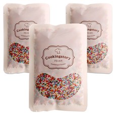 Cookingstory Hundred and Thousand 彩虹圓珠糖珠 隨機出貨, 3個, 200g