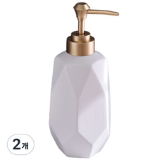 조각디자인 샴푸 디스펜서 YT_RA521, 화이트, 2개