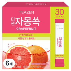 티젠 자몽쏙 분말차, 6개, 30개입, 5g
