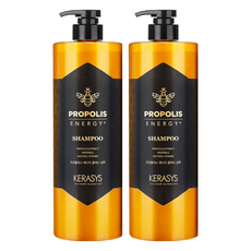 KERASYS 蜂膠活力光澤洗髮精, 添加玫瑰成分, 多種礦物質, 蜂蜜, 植物精華修護, 1L, 2瓶