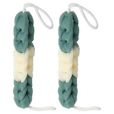 Yeobi Home 泡沫豐富柔軟麻花長柄沐浴球, 隨機出貨, 2個, 1入