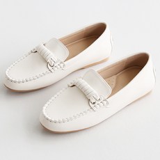 dangolunni 女款 Androp 扭結飾帶細節裝飾駕車樂福鞋