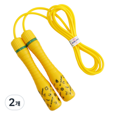 김수열줄넘기 뉴롱키 K jump 어린이 줄넘기 SY-004, 노랑, 2개