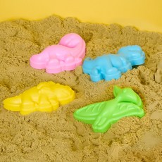 캐스비 네이처 모래찍기틀 공룡 4종 세트 2557, 랜덤발송, 99g, 1세트