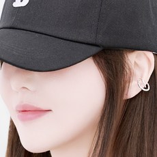 노이드비 여성용 신주 유광 엑스 꼬임 투링 이어커프 귀찌