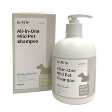 寵物溫和洗毛精 嬰兒爽身粉香, 1個, 500ml