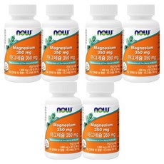 나우푸드 마그네슘 350mg, 60정, 6개