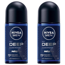 NIVEA 妮維雅 深極炭系列 止汗爽身乳液 清新魅力 滾珠瓶, 50ml, 2瓶