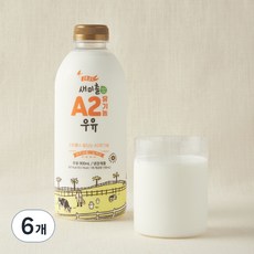 새미촐 유기농 인증 A2우유, 900ml, 6개