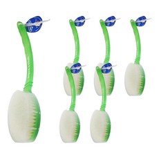 AISEN 水滴長柄澡刷, 6個, 1個裝, 綠色
