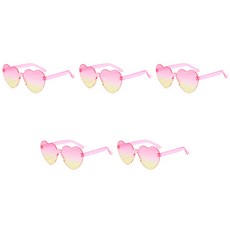 알로데 그라데이션 하트 파티안경, TYPE18핑크옐로우, 5개