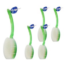 AISEN 水滴長柄澡刷, 5個, 1個裝, 綠色