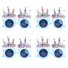 Allode 快樂奶油蛋糕派對眼鏡, TYPE02藍色, 4個