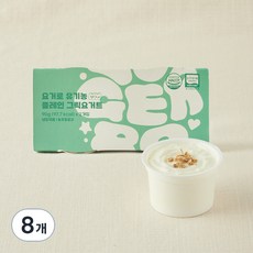 요거로 유기가공식품 인증 플레인 그릭요거트, 90g, 8개