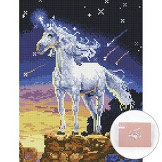 Artjoy DIY 珠寶十字繡帆布 30 x 40 厘米, 獨角獸, 1套