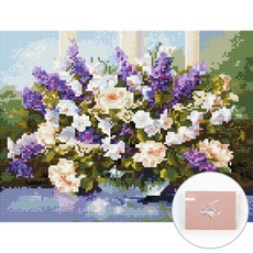 아트조이 DIY 보석십자수 캔버스형 30 x 40 cm, 화창한 날의 오후, 1세트