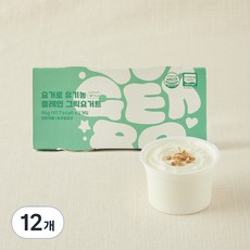요거로 유기가공식품 인증 플레인 그릭요거트, 90g, 12개
