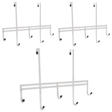 KOXINA 免鑽孔全不鏽鋼門後掛架, 混合顏色, 3個