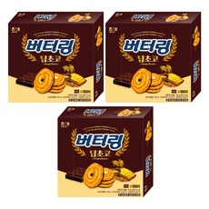 해태제과 버터링 딥초코, 155g, 3개