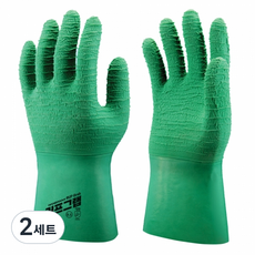 HAND MAX ROUGH GRAB 塗層工作手套, 綠色, 2套