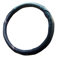 YARK 亞克 行家頂級小牛皮透氣吸汗方向盤套, 黑色