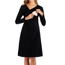 에어 폴링 모던한 브이넥 수유원피스