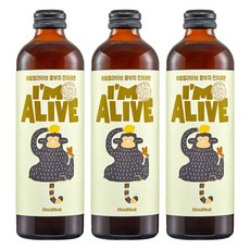 我還活著康普茶玻璃瓶姜檸檬, 315ml, 3瓶