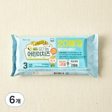 남양유업 드빈치 유기가공식품 인증 아기치즈 3단계 20매, 360g, 6개