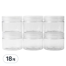 Jian Nature 透明PET簡約乳霜容器 100g, 單一顏色, 18個