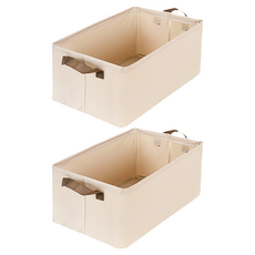 BangJiaShi 幫家適 衣物收納盒 鋼架款, 47 x 27.5 x 19.5 cm, 米黃色, 2個