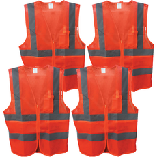 GUARDMAN 現場工作用螢光安全背心, 4個