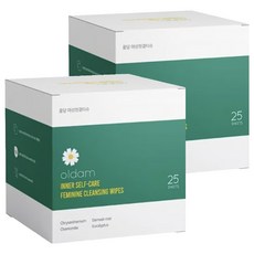 OLDam INNER SELF-CARE 女性私密處清潔濕紙巾, 25片, 2盒