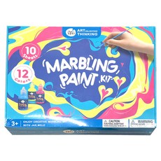 Jar Melo 原創美玩 大理石紋浮水畫顏料遊戲組, 544ml, 544g, 12色