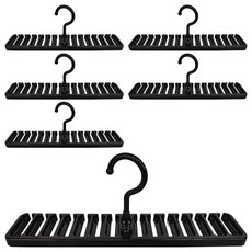 SJIAYP 皮帶收納架 7.6 x 13.5 x 1.5cm, 黑色, 6個