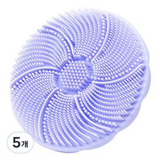 잇곰 乾淨小熊 緻密潔面矽膠刷, 紫色, 1入, 5個