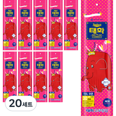 太和橡膠手套雙手套裝, 紅色, 20套