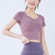 PEONIST 女款瑜珈皮拉提斯短版短袖上衣