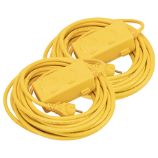 One Stop 高容量延長線 2孔 HJM-YJS162, 黃色, 2個, 5m