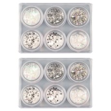 潮流閃亮之星6件組, 混和顏色, 2個